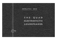 Quad ESL-57 - Owners Manual 